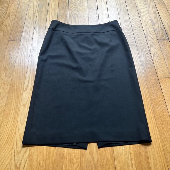 Boss Hugo Boss Size 4 Black Charcoal Veronice Wool Blend Straight Pencil Skirt - Picture 8 of 15